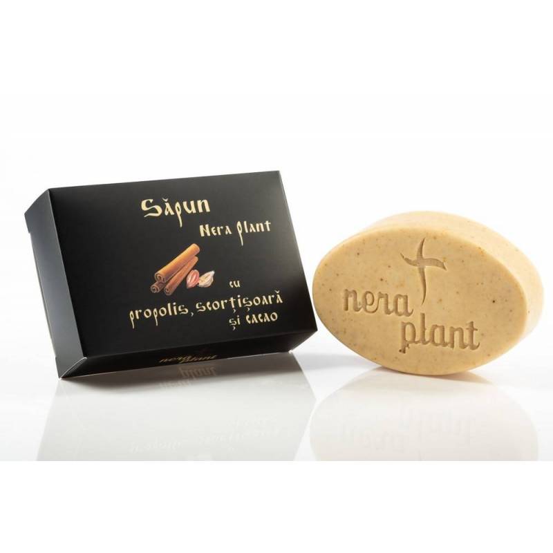 Sapun natural cu propolis, scortisoara si cacao 110g - Nera Plant
