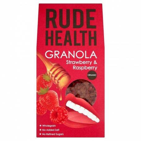 Granola Capsuni si Zmeura - eco-bio - 450g - Rude Health