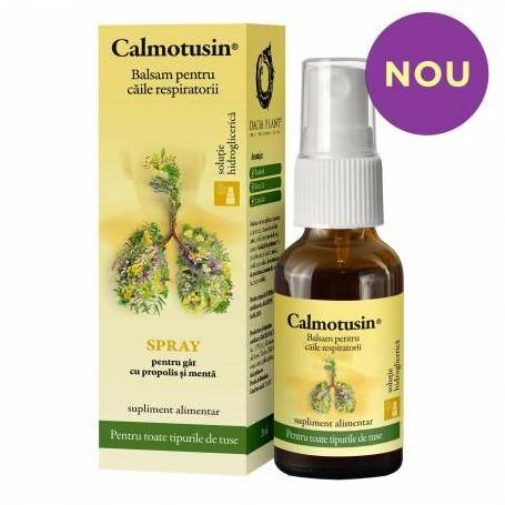 Calmotusin spray cu propolis si menta fara alcool - 20ml Dacia Plant