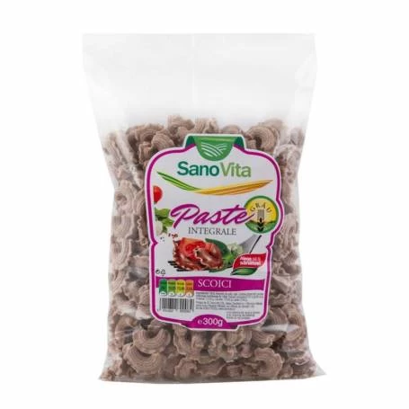 Paste integrale din grau scoici 300g - SANOVITA