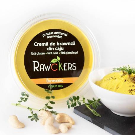 Crema de brawnza din nuci de caju cu turmeric 150g - Rawckers