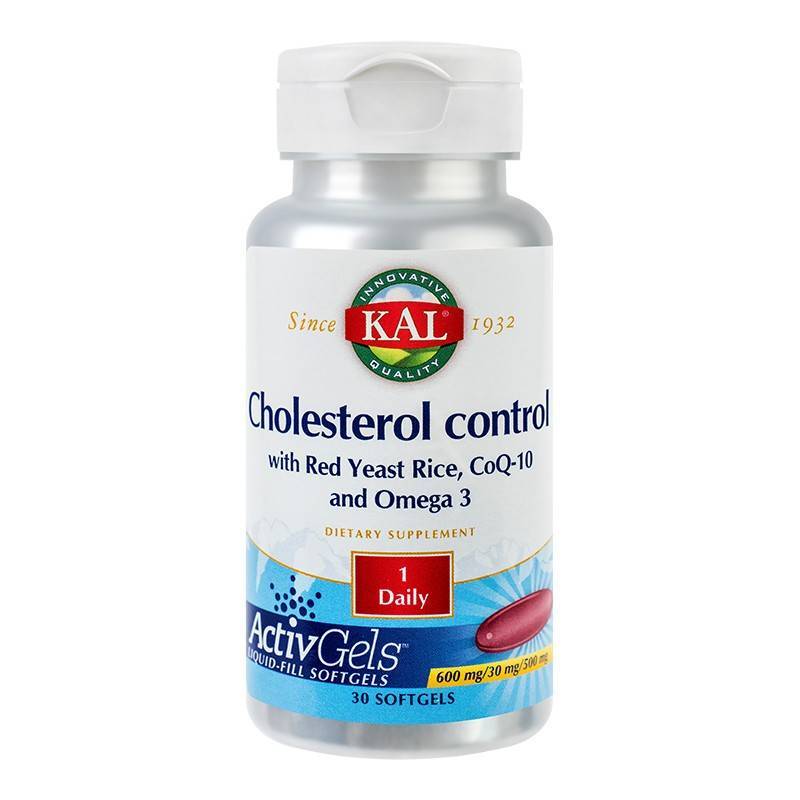 Cholesterol Control RedYeastRice CoQ10 30 caps moi - KAL - Secom