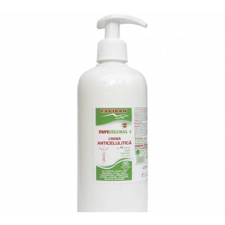 CREMA ANTICELULITICA CU 11 PLANTE, FAVICELUSAL 1, 500ml, Favisan