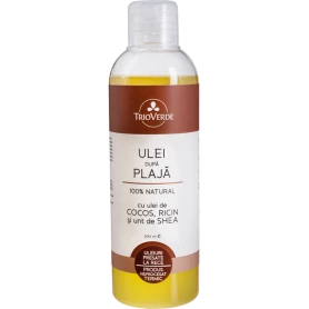 Ulei dupa plaja cu ulei de Cocos, Ricin si unt de Shea 200ml, TrioVerde