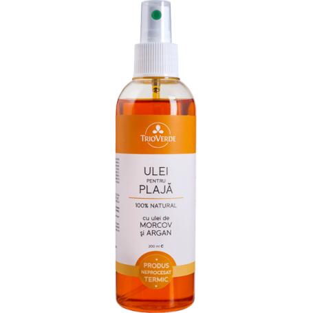 Ulei pentru plaja cu Morcov si Argan 200ml, TrioVerde