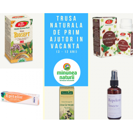 Trusa naturala de prim ajutor in vacanta pentru copii (3 -12ani)