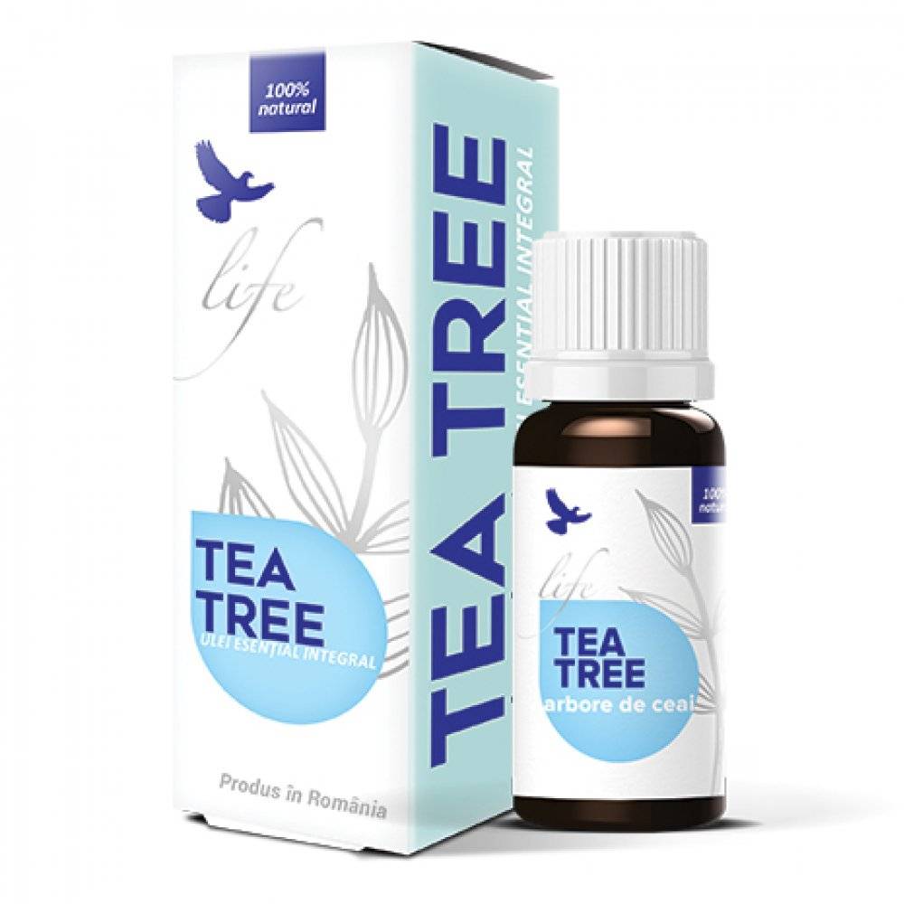 Tea tree arbore de ceai ulei esential integral 10ml, life bio