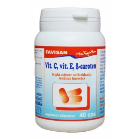VITAMINA C, E, Betacaroten 40cps, Favisan