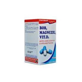 BOR, MAGNEZIU, VITAMINA D3 70cps, Favisan