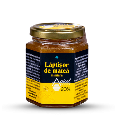 Laptisor de matca in miere 20%, 230g, Apicolscience