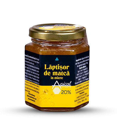 Laptisor de matca in miere 20%, 230g, apicolscience