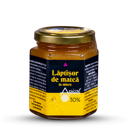 Laptisor de matca in miere 30%, 225g, Apicolscience