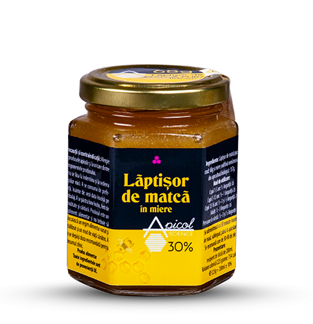 Laptisor de matca in miere 30%, 225g, apicolscience