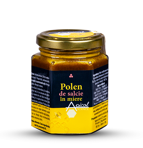 Polen de salcie in miere 230g, apicolscience