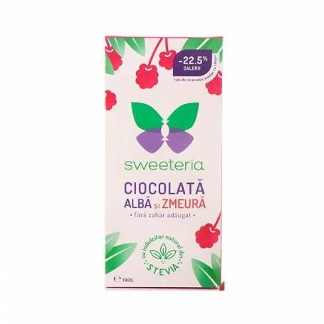 CIOCOLATA ALBA FARA ZAHAR SI ZMEURA 100g, SWEETERIA