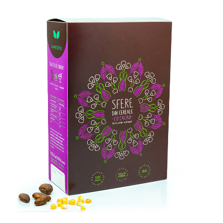 SFERE DIN CEREALE CU CACAO FARA ZAHAR 200g, SWEETERIA