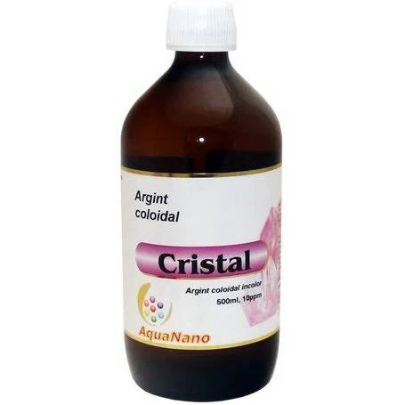 ARGINT COLOIDAL CRISTAL (incolor) AQUANANO 10ppm 500ml, AQUANANO