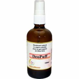 DEODORANT SPRAY DEOPUFF CU ARGINT COLOIDAL 75ml, AQUANANO