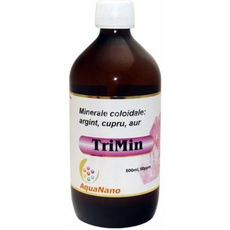 MINERAL AQUANANO TRIMIN argint, cupru, aur 50ppm 500ml, AQUANANO