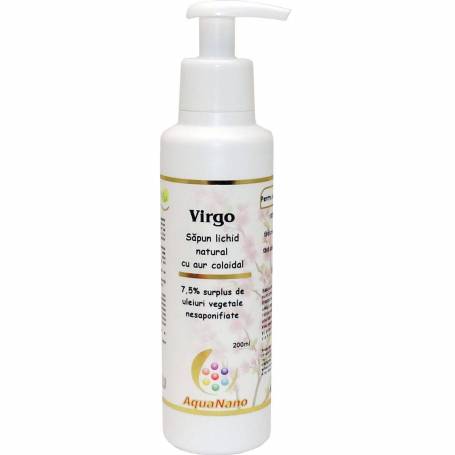 SAPUN LICHID NATURAL CU AUR COLOIDAL VIRGO 200ml, AQUANANO