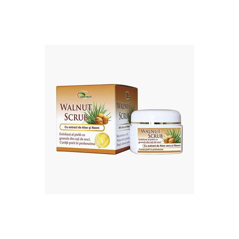 EXFOLIANT PIELE DIN COAJA DE NUC 40g, AYURMED