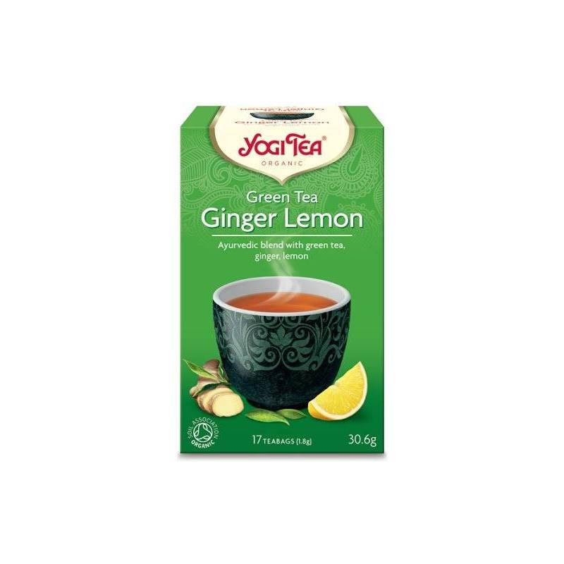 CEAI VERDE CU GHIMBIR SI LAMAIE 17pl ECO-BIO - Yogi Tea