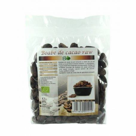 Boabe de cacao crude eco-bio 200g, Deco Italia