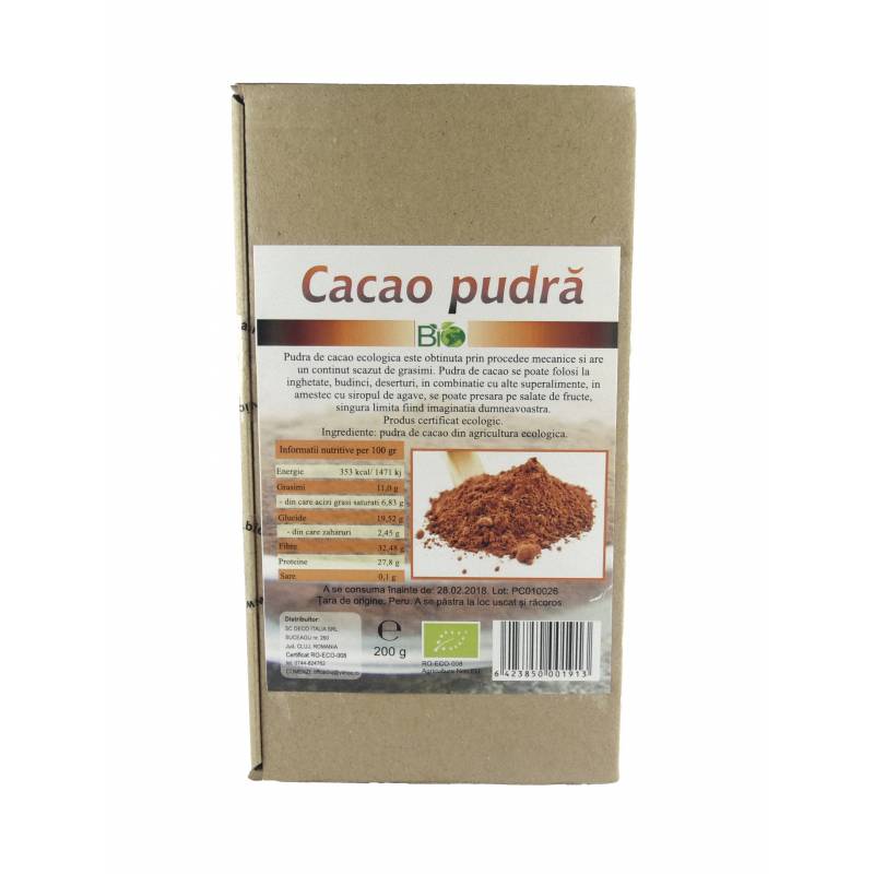 Cacao pudra 200g eco-bio, Deco Italia