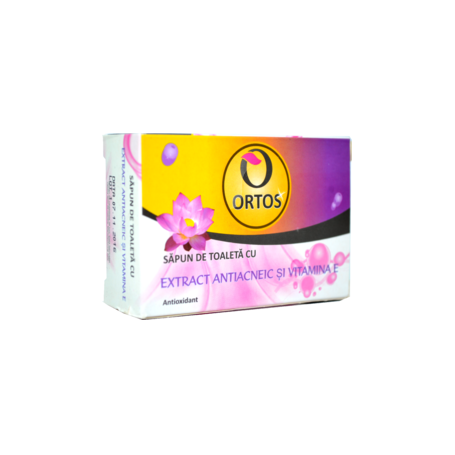 Sapun de toaleta cu extract antiacneic si vitamina E 100g, Ortos