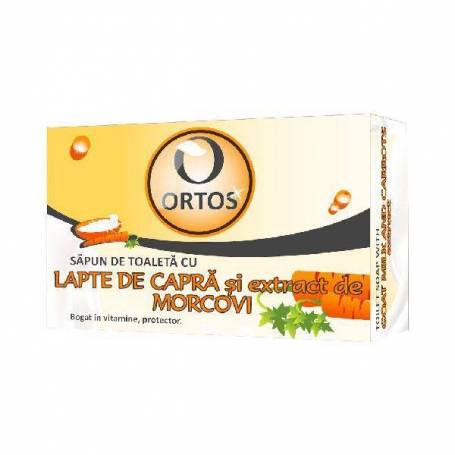 Sapun de toaleta cu Lapte Capra si extract Morcovi 100g, Ortos
