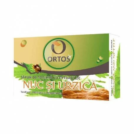 Sapun natural cu Extract de Nuc si Urzica 100g, Ortos