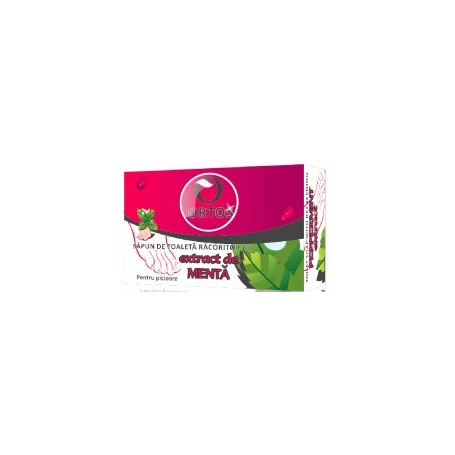 Sapun natural racoritor cu extract de menta pentru picioare 100g, Ortos