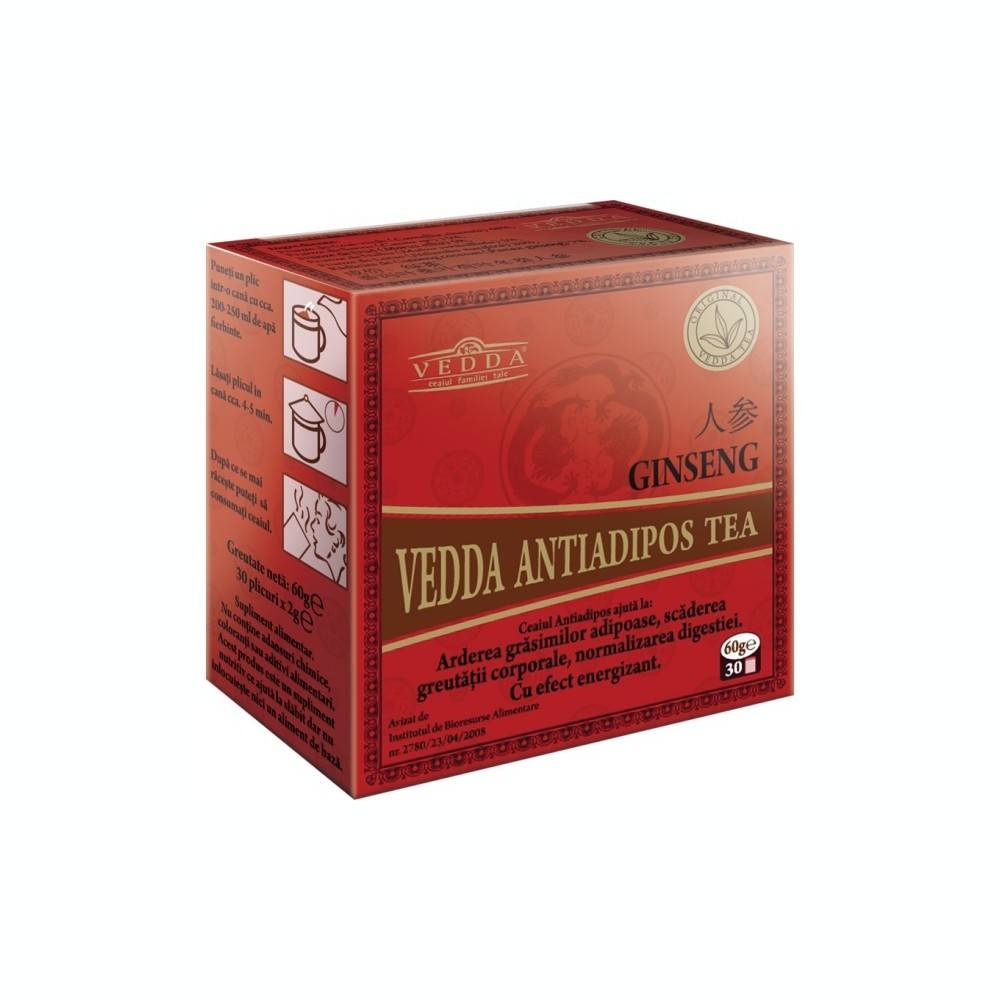 Ceai antiadipos ginseng 60g 30dz, vedda