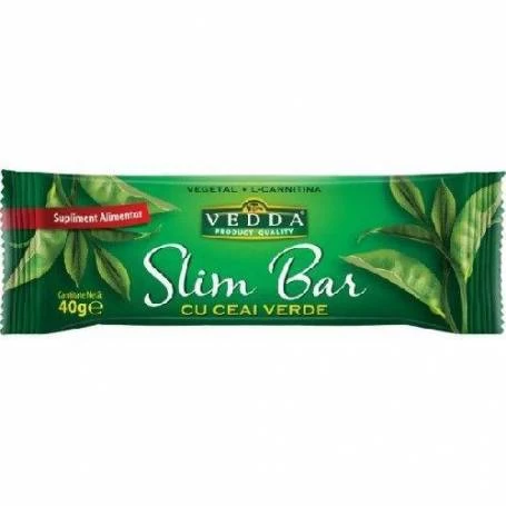 BATON SLIM BAR CU CEAI VERDE 40g, Vedda