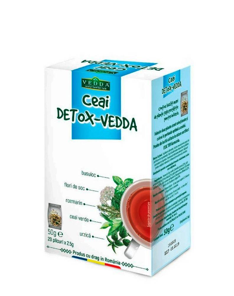 Ceai detox 50g 20dz, vedda