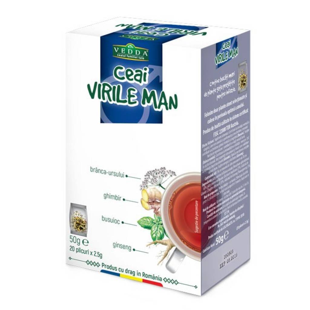 Ceai virile man 50g 20dz, vedda