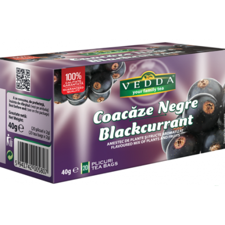 Ceai Coacaze Negre 40g 20dz, Vedda