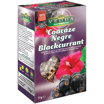 Ceai coacaze negre 75g, vedda