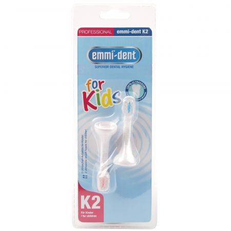 Rezerva Periuta De Dinti Ultrasonica Emmi-dent K2 Metallic Pentru Copii - 2 Buc