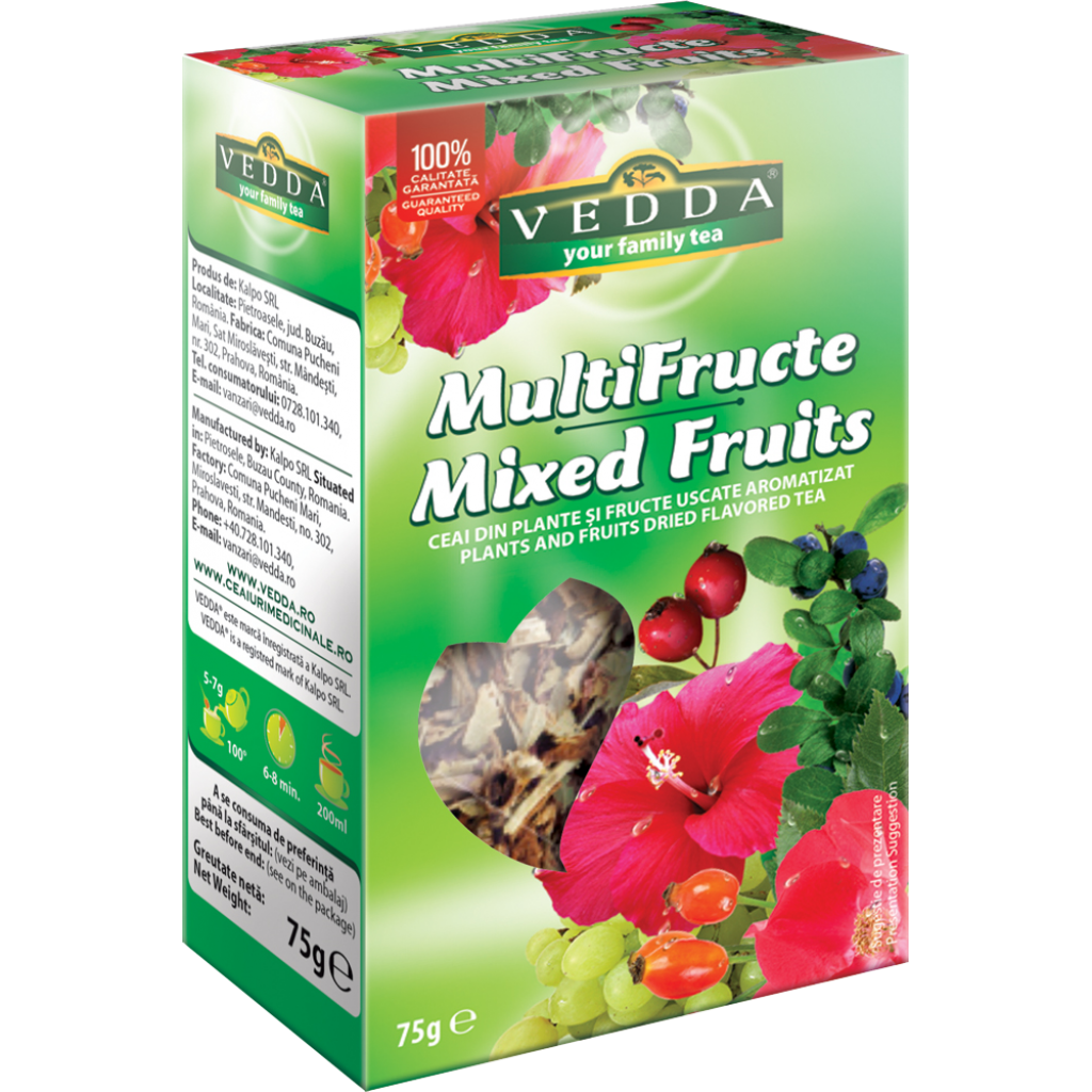 Ceai cu multi fructe 75g, vedda