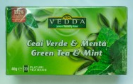 Ceai verde si menta 40g 20dz, vedda