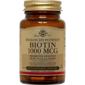 BIOTIN (Vitamina B7) 1000mcg - 50 veg caps - Solgar