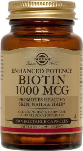 Biotin (vitamina b7) 1000mcg - 50 veg caps - solgar