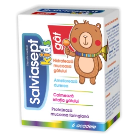 Salviasept Kids Gat - 6 acadele - Zdrovit