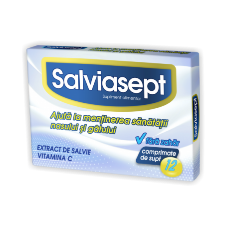 Salviasept fara zahar - 12cp - Zdrovit