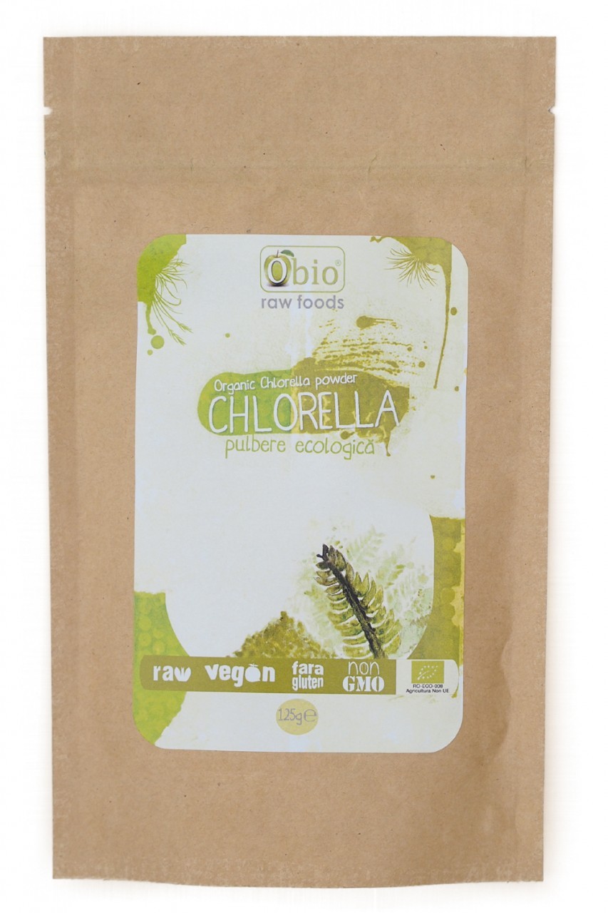 Chlorella pulbere 125g raw eco-bio obio
