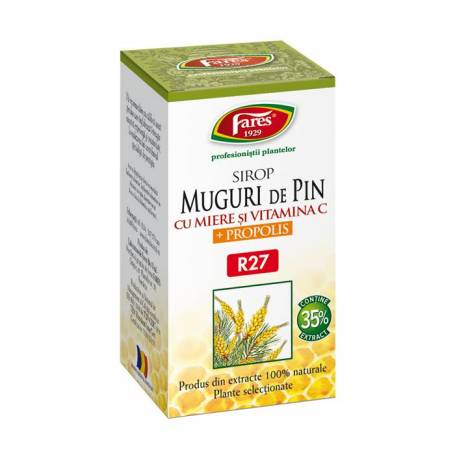 Muguri de pin cu miere si propolis sirop - 100ml - Fares