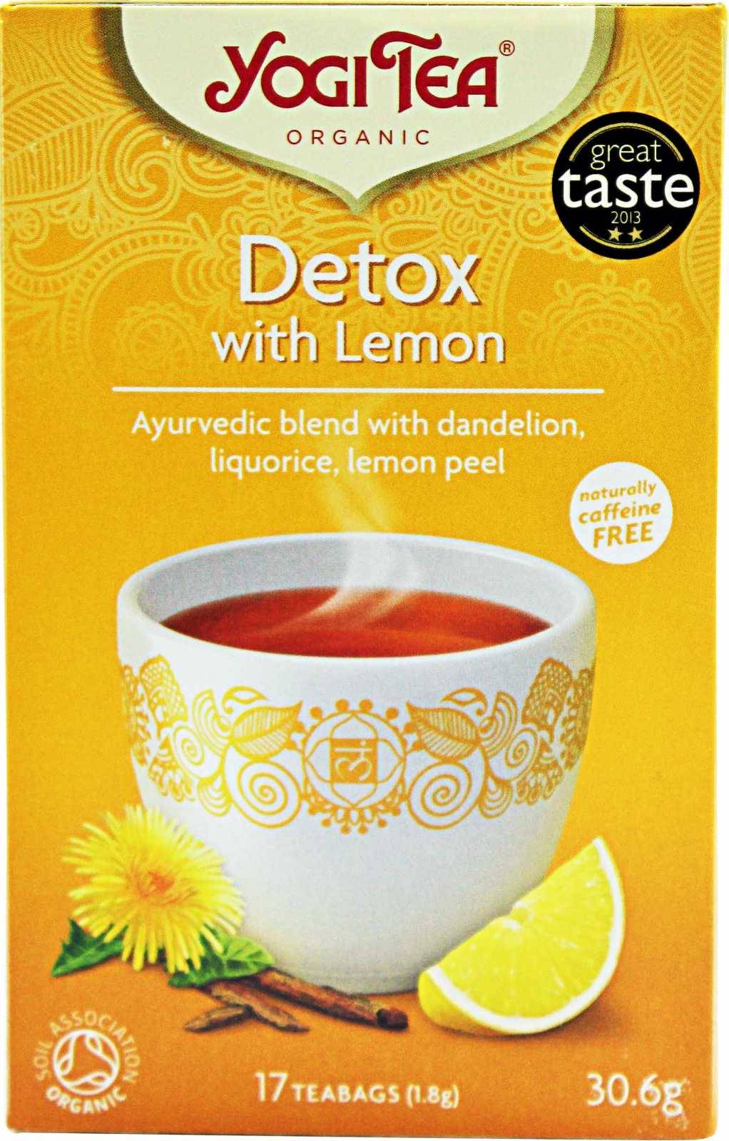 Ceai detoxifiant cu lamaie 17pl eco-bio - yogi tea