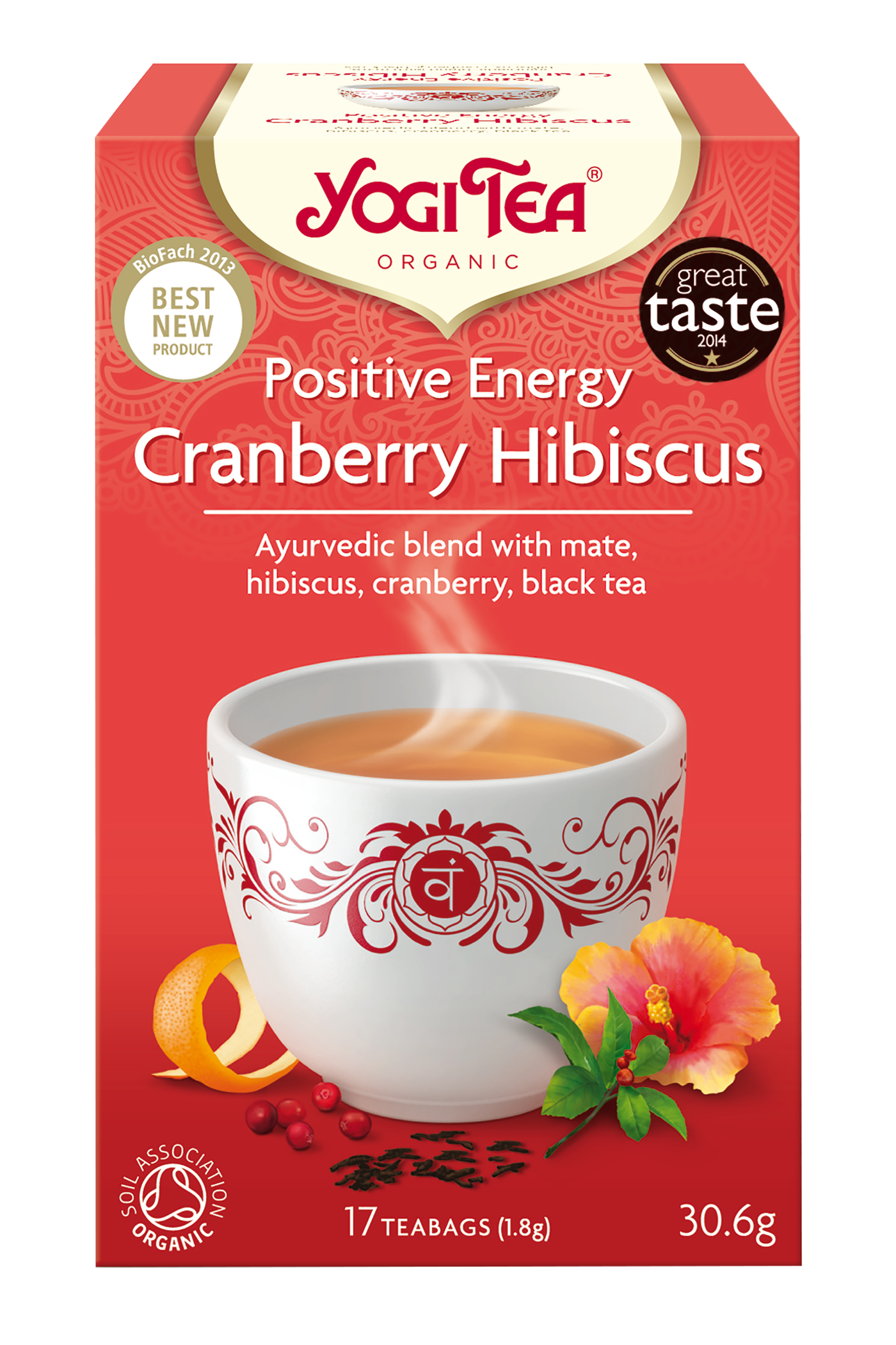 Ceai energie pozitiva merisor si hibiscus 17pl eco-bio - yogi tea