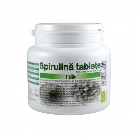 Spirulina tablete 500mg 300buc eco-bio, deco italia